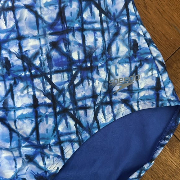 One piece blue and white swim suit - Picture 4 of 4